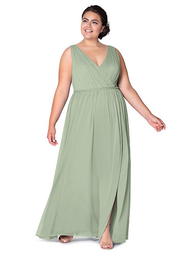 light blue plus size bridesmaid dresses