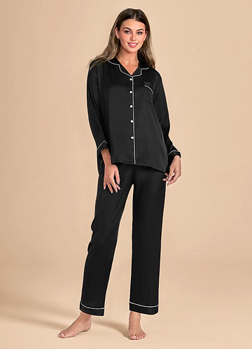 2-Piece Ruffle Satin Robe and Slip Set
