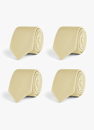 front Set di cravatte slim in raso elasticizzato – 4 pezzi