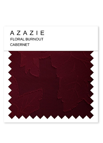 front Azazie Cabernet Floral Burnout Swatch
