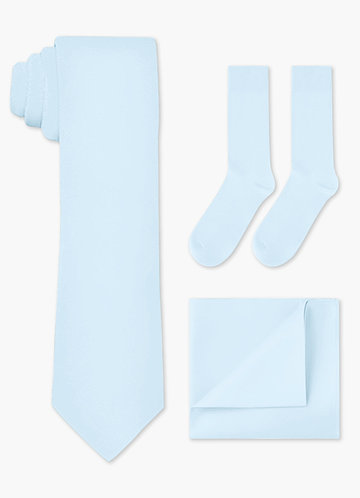 front Matching Wide Tie & Pocket Square & Socks Set