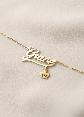 front Collar con nombre personalizado y corona