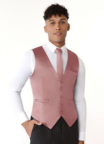 front Modern Matte Satin Vest