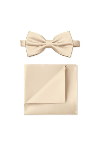 front Set aus Fliege und Einstecktuch aus mattem Satin für Herren