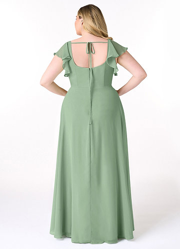 seafoam green bridal dresses Six Stories Women's Plunge Cowl Chiffon Bridesmaid Dress main image 0