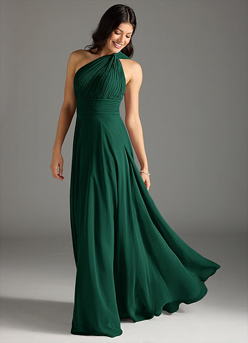azazie emerald green bridesmaid dresses Plus Size Sage Green One-Shoulder Mermaid Bridesmaid Dress COCOMELODY CB0798, Veiled Rose main image 1
