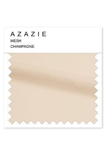 front Amostra de malha Azazie Champanhe