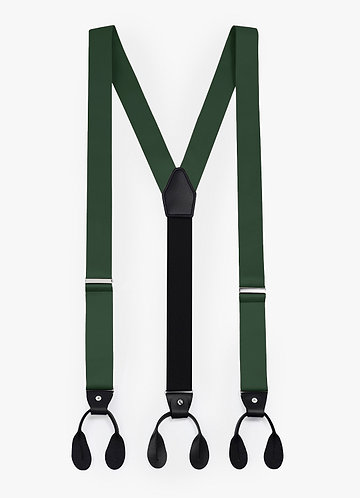 front Matte Satin Button-End Tuxedo Suspenders
