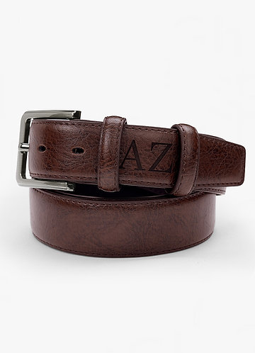 front Personalized Leather Belt