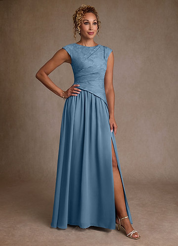 steel blue wedding guest dress Mismatched Bridesmaid Dresses