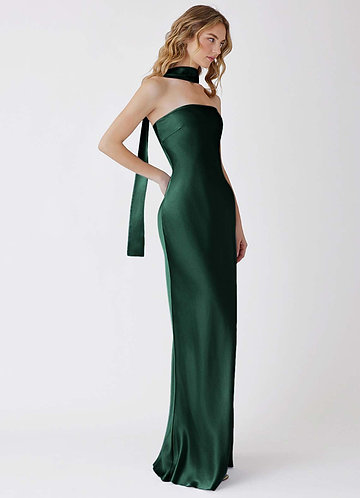 Serendipity Forest Green 100% Washable Silk Maxi Dress image1