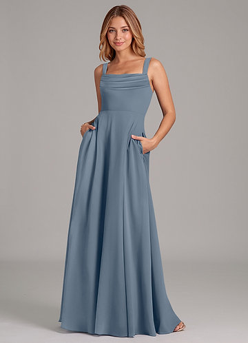twilight blue dress Bridesmaid Dresses Select the Grace Convertible Dress Azazie Tessie Twilight Chiffon Bridesmaid