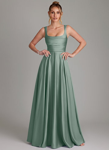 green and silver bridesmaid dresses Sage Floor Length color:Blue & White type: Long Dresses Royal Blue Lace Strapless