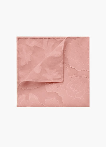 front Floral Burnout Pocket Square