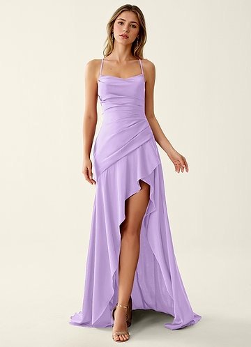 Annabella Rose Lilas Robe de bal en satin à laçage dans le dos image1
