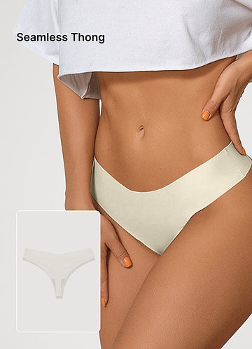 front Low Rise Barely-There Seamless Thongs （One piece）