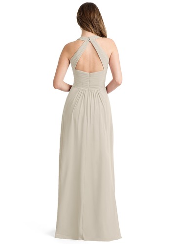 Taupe / Floor Length or Ankle Length Bridesmaid Dresses | Azazie