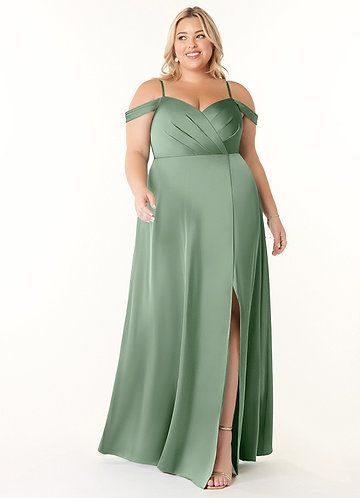 Plus size clearance satin bridesmaid dresses