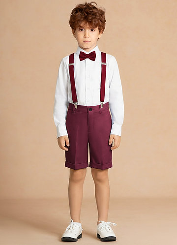 front Finn Bourgogne Ensemble short 4 pièces pour garçon