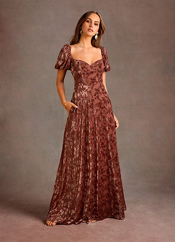 Alba Rosewood Maxi Dress image1