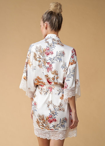 back_Drawn Blooming Floral Satin Lace Robe