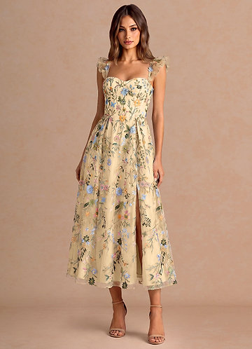 Denisse Lemon Multi Midi Dress image1