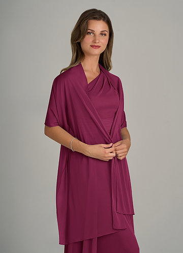 front Azazie Matching Color Ireland Mesh Shawl
