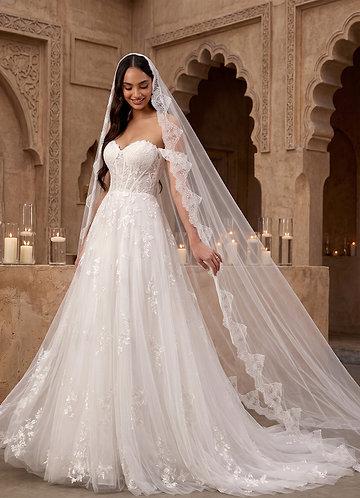 front Lace Mantilla Juliette Cathedral Veil