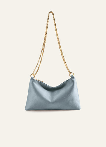 front Bijpassende kleur metallic satijnen verstelbare schoudertas