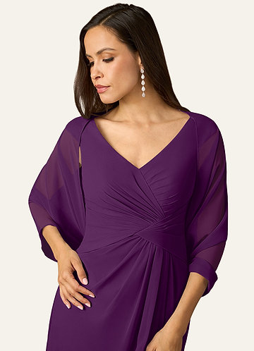 front Azazie Bijpassende Kleur Sarah Chiffon Wrap