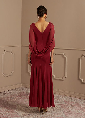 mother of bride burgundy dress