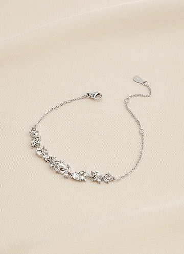 front Crystal Wisteria Chain Bracelet