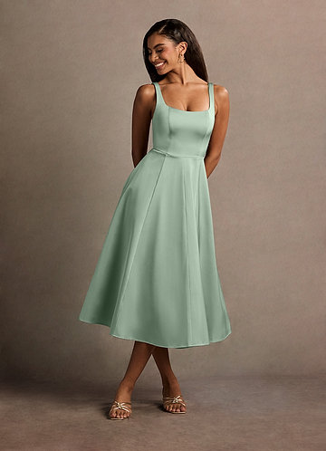 Charli Pistachio Open Back Midi Dress image1