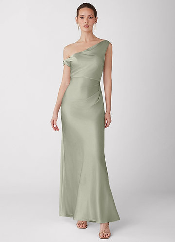 Robe Longue Sauge Poussiéreuse Avela image1