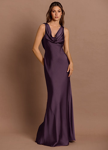 open lace back dress Mermaid Dark Purple Sequin Dress