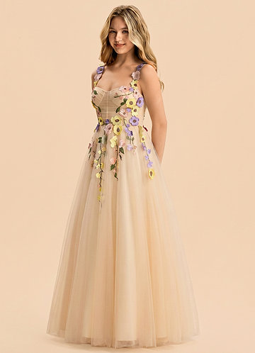 front Azazie Avery Junior Formal Dress