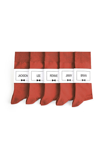 front Men's Dress Socks with Custom Label