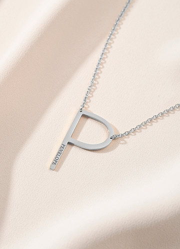 front Custom Name Necklace with Personalized Initial Design