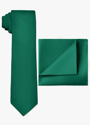 front Matte Satin Wide Tie and Pocket Square Set 0