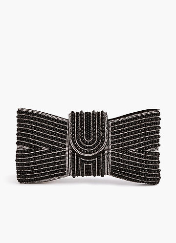 front Beaded Bowtie Clutch