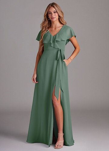 boho maid of honor dresses Rustic Boho Bridesmaid Dresses Long Chiffon V Neck Empire Gowns Lisposa