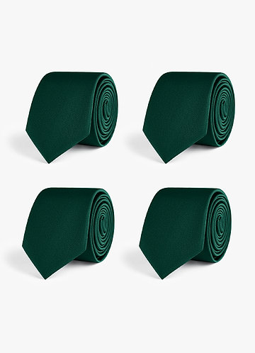 front Stretch Satin Skinny Tie Set – 4 Pieces