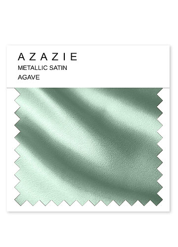 front Azazie Metallic Satin Swatch Agave