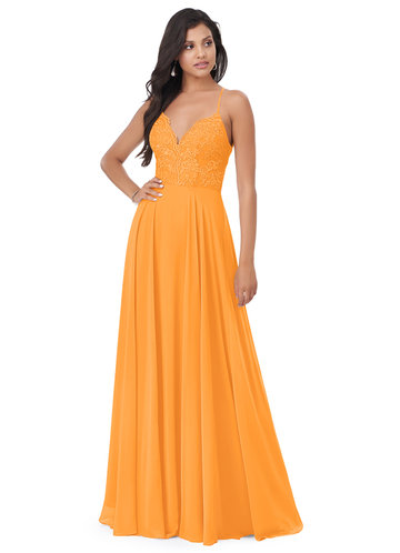 tangerine bridesmaid dresses