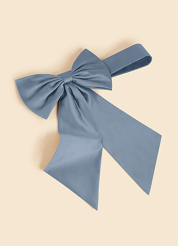 front Matching Color Matte Satin Bow Sash