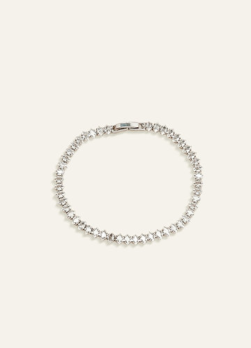 front Crystal Tennis Bracelet