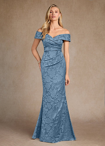 Steel Blue Mother Of The Bride Dresses