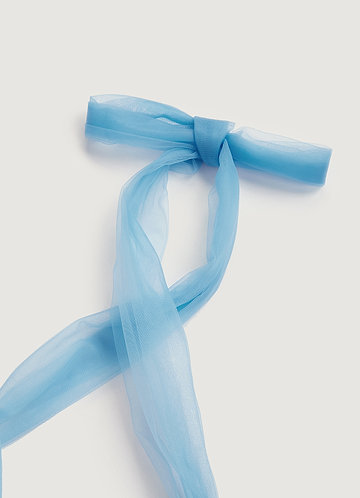 front Matching Color Tulle Bow Sash