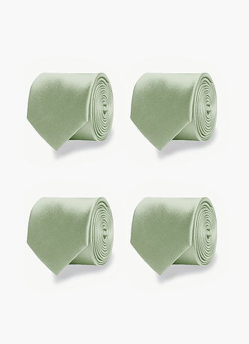 front Ensemble de cravates assorties en satin mat pour garçons d'honneur – 4 pièces