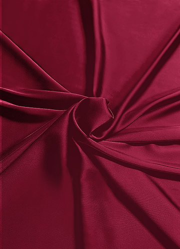 front Tissu satiné extensible Azazie au mètre Bourgogne